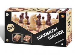Настольная игра ABtoys Академия Игр Шахматы и шашки магнитные, 2 игры в 1 Артикул: S-00185. 