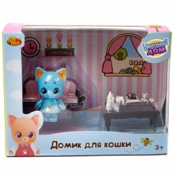 Игровой набор ABtoys Уютный дом Домик для кошки малый. Гостиная Артикул: PT-01306. 