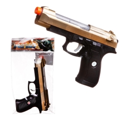 Пистолет двухцветный, со световыми и звуковыми эффектами Артикул: 999S-10A. 