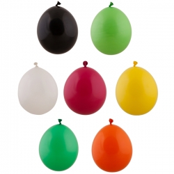 Набор шаров 7 шт., BONDIBON "Шар-АХ!", размер 10", цветные (черный, белый, зеленый, желтый, оранжевы Артикул: ВВ4027. 