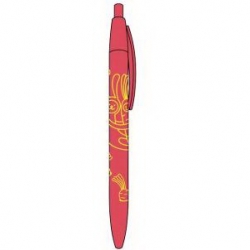 Ручка шариковая CENTRUM автоматическая прорезиненная розовая 0.7мм цвет чернил синий Артикул: 84025. 