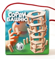 Детская настольная развивающая игра Сорви башню Артикул: 02985ДК. 