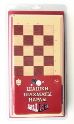 Настольная игра Десятое королевство Шашки-Шахматы-Нарды большие Артикул: 03892ДК. 