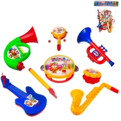 Набор музыкальных инструментов ABtoys Веселый оркестр" для малышей (8 предметов) в пакете с хедером 25х18х7см Артикул: D-00064. 