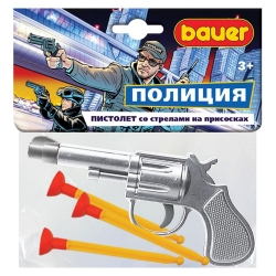 Игровой набор Bauer Полицейский пистолет со стрелами на присосках Артикул: 727b. 