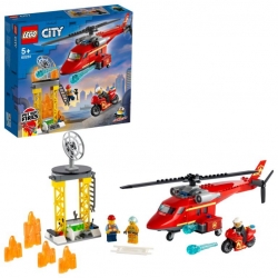 Конструктор LEGO CITY Fire Спасательный пожарный вертолёт Артикул: 60281-L. 