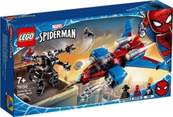 Конструктор LEGO SUPER HEROES Реактивный самолёт Человека-Паука против Робота Венома Артикул: 76150-L. 