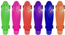 Скейтборд пластик 43 см, колеса ПВХ, крепления пластик, 5 цветов Артикул: 635999. 