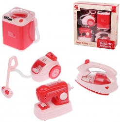 Игровой набор "Швейная машинка, пылесос, утюг, стиральная машинка" Артикул: RD-502. 