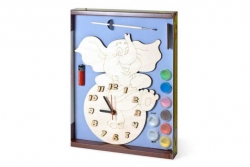 Набор для творчества Нескучные игры Часы Слоник с циферблатом под роспись, с красками Артикул: ДНИ123. 