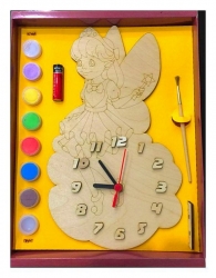 Набор для творчества Нескучные игры Часы Фея с циферблатом под роспись, с красками Артикул: ДНИ7815. 