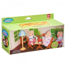 Игровой набор Happy Family с фигуркой зверюшки, кухня, 15х6,5х4,5 см, BOX, арт.012-04B. Артикул: Д93756. 