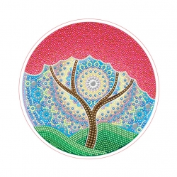 Алмазная мозайка круг "Цветущее дерево" Артикул: YKH36/РК. 