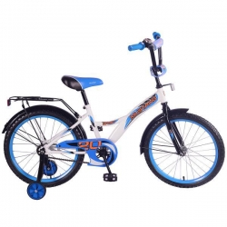 Велосипед детский «MUSTANG» , размер колес 20 дюймов, цвет бело-синий. Артикул: ST20032-GW. 