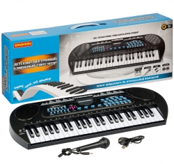 Инструм. муз. на батар., Синтезатор Клавишник Bondibon, 49 клавиш, с микрофоном и USB-шнуром, стерео Артикул: ВВ4948. 
