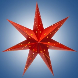 н.г.гирл.светильник "Рождественская звезда", цвет красный, диаметр 70см ,10л.LED бел., шнур 0,4м,3АА Артикул: Е96393. 