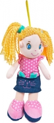 Кукла ABtoys Мягкое сердце, блондинка в джинсовой юбочке, мягконабивная, 20 см Артикул: M6024. 
