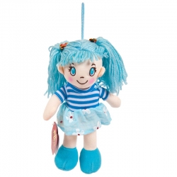 Кукла ABtoys Мягкое сердце, мягконабивная в голубом платье, 20 см Артикул: M6033. 