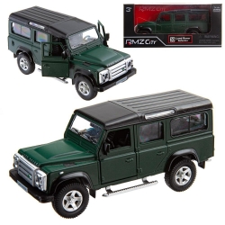 Машинка металлическая Uni-Fortune RMZ City 1:35 Land Rover Defender, инерционная, темно-зеленый матовый цвет, 16.5 x 7.5 x 7 см Артикул: 554006M(C). 