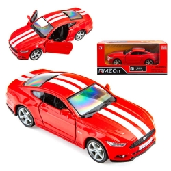 Машинка металлическая Uni-Fortune RMZ City 1:32 Ford 2015 Mustang with Strip инерционная, цвет красный, 12,7х5,08х3,75 см Артикул: 554029C-RD. 