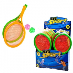 Теннис, в наборе 2 мячика и 2 ракетки, 12 шт. в дисплее, (цена за штуку!) Артикул: YG16G. 
