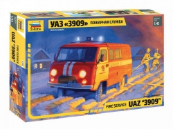 Модель сборная "Пожарная служба "УАЗ 3909" Артикул: 43001з. 