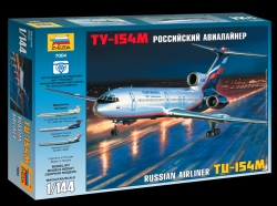 Модель для сборки "Пассажирский самолет ТУ-154М", 1:144 Артикул: 7004. 