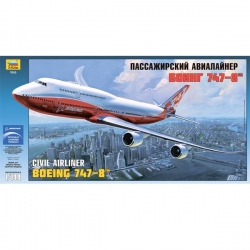 Модель для сборки "Пассажирский самолет "Боинг 747-8", 1:144 Артикул: 7010з. 