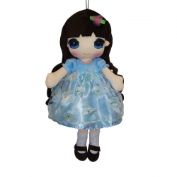 Кукла ABtoys Мягкое сердце, мягконабивная в голубом платье, 50 см Артикул: M6048. 